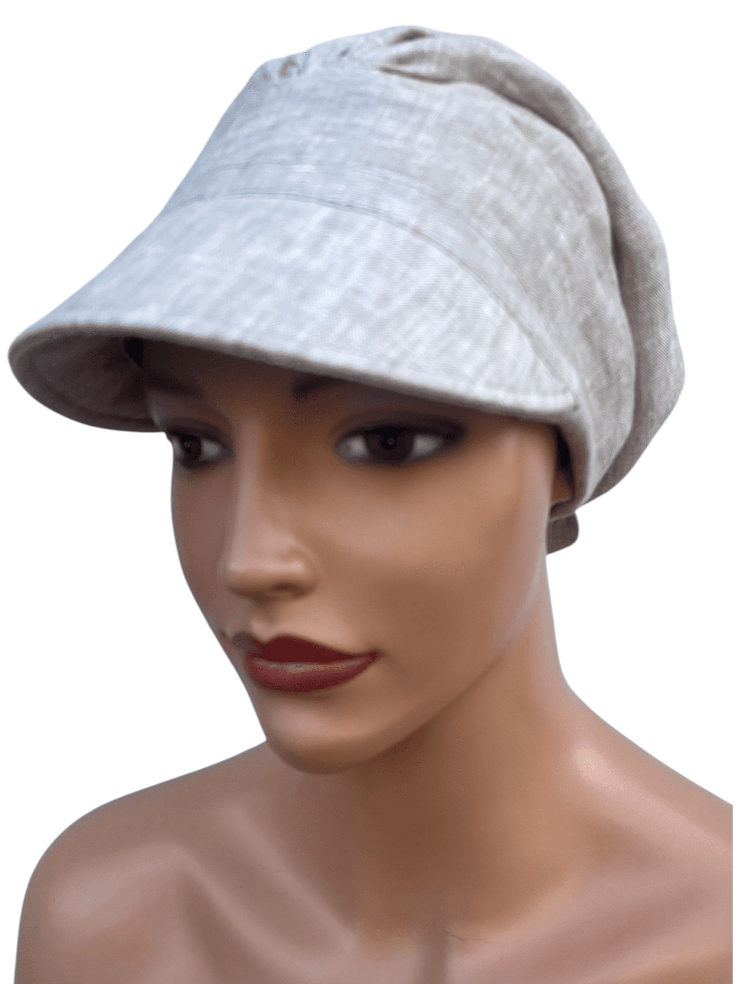 Tess z daszkiem len odcień beżu