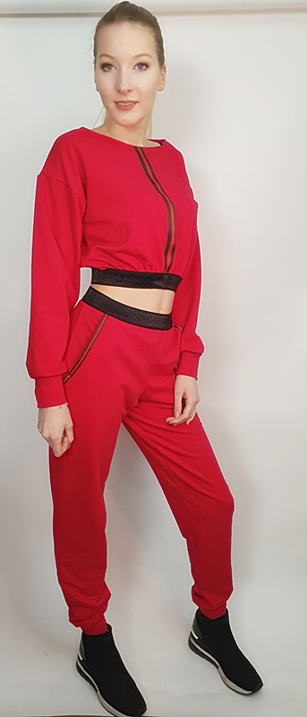 Bluza dresowa Premium 006 czerwona