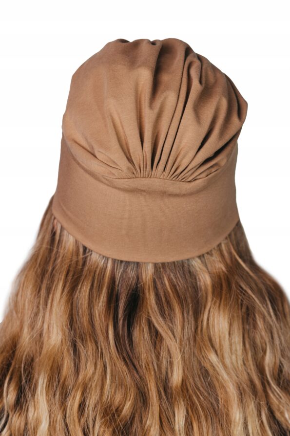 Turban Sara czapka marszczona z bawełny