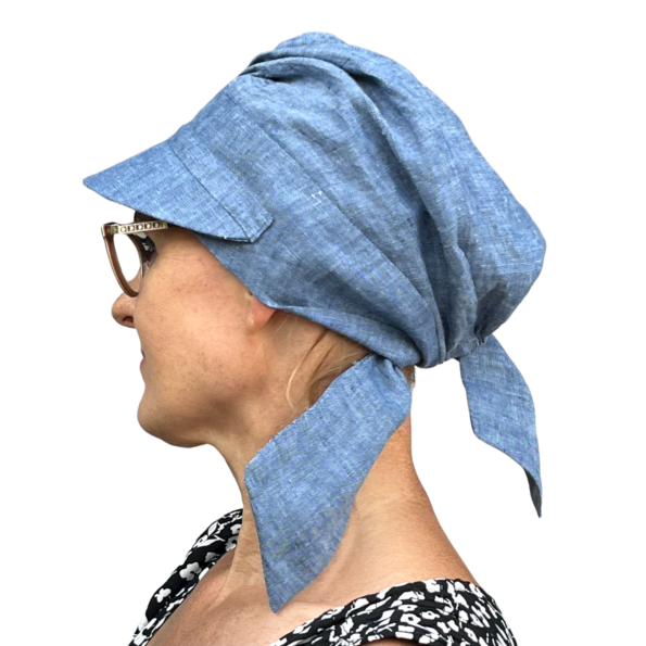 Turban chusta Tess z daszkiem na głowę ochrona przed słońcem także po chemioterapii