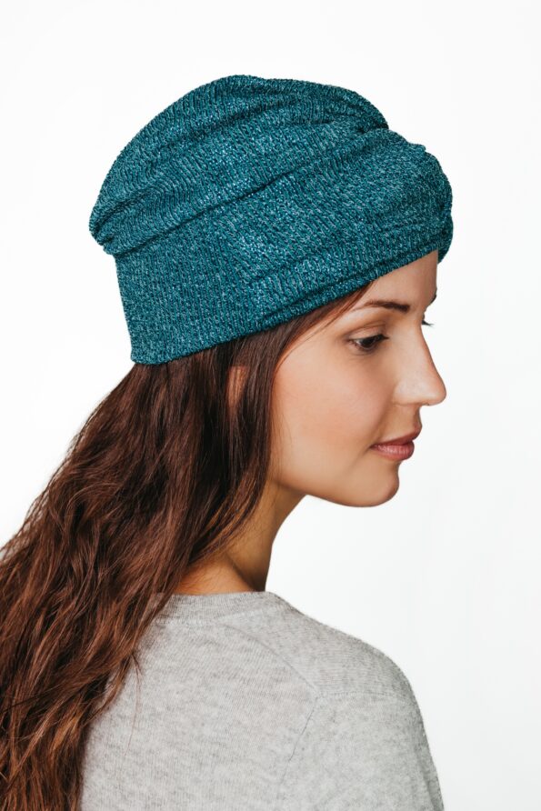 Turban Sara marszczona z dzianiny sweterkowej