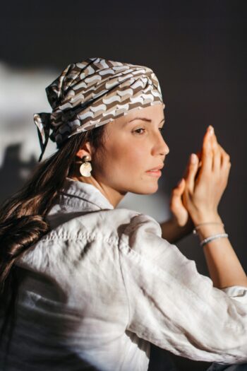 Lara turban na głowę  chusta ochrona przed słońcem także po chemioterapii na lato