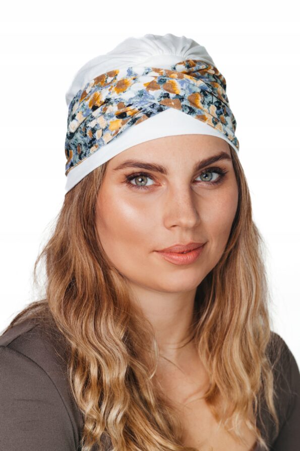 Turban damski wiosenny Lena chusta miękka także po chemioterapii