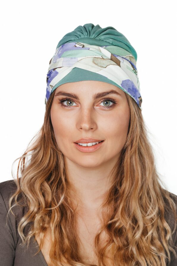 Turban damski wiosenny Lena chusta miękka także po chemioterapii
