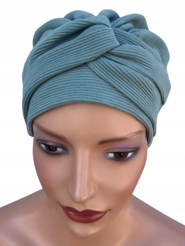 Turban Sara czapka marszczona z bawełny