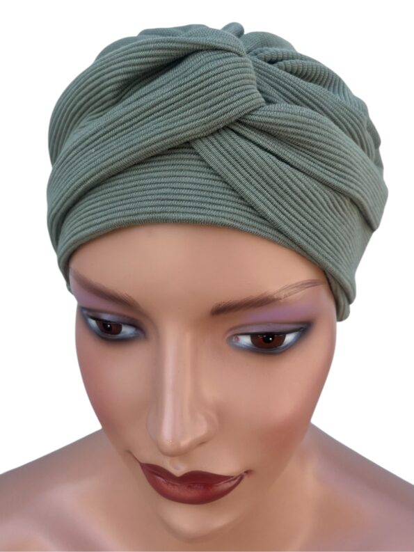 Turban Sara czapka marszczona z bawełny