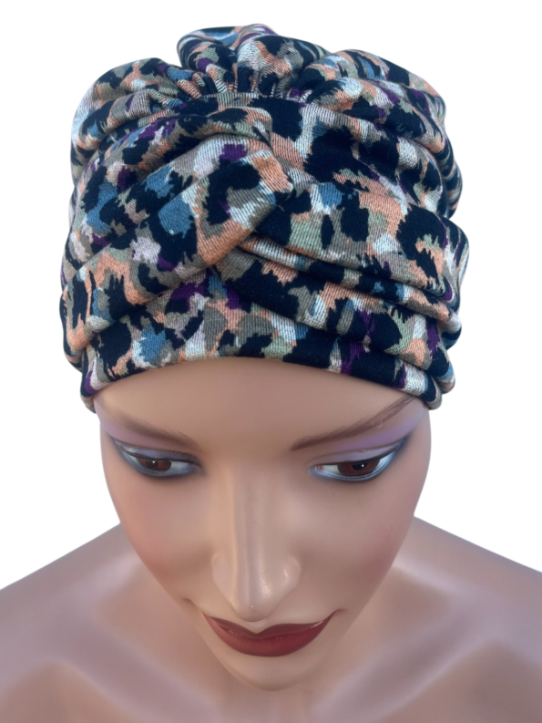 Elegancki turban damski Blanca z opaską na stałe