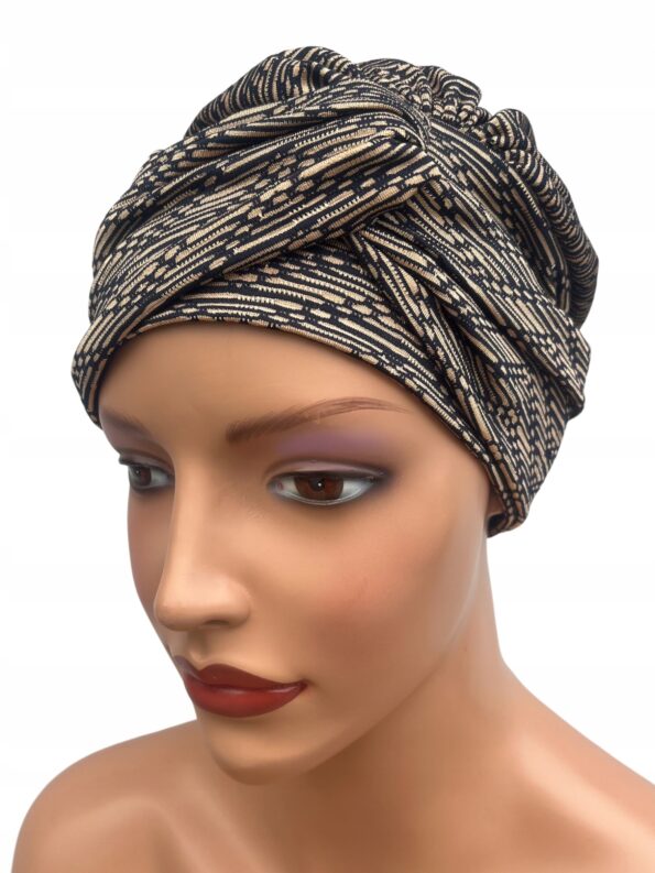 Elegancki turban damski Blanca z opaską na stałe
