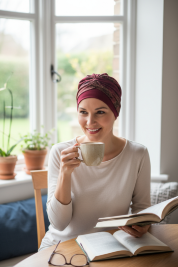 Elegancki turban damski Daria lekki wiązany także po chemioterapii