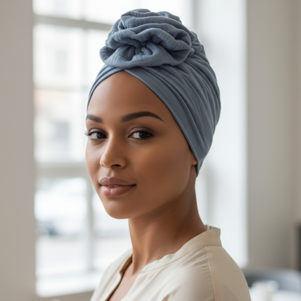 Mussa turban damski z różą Mussa turban damski z różą